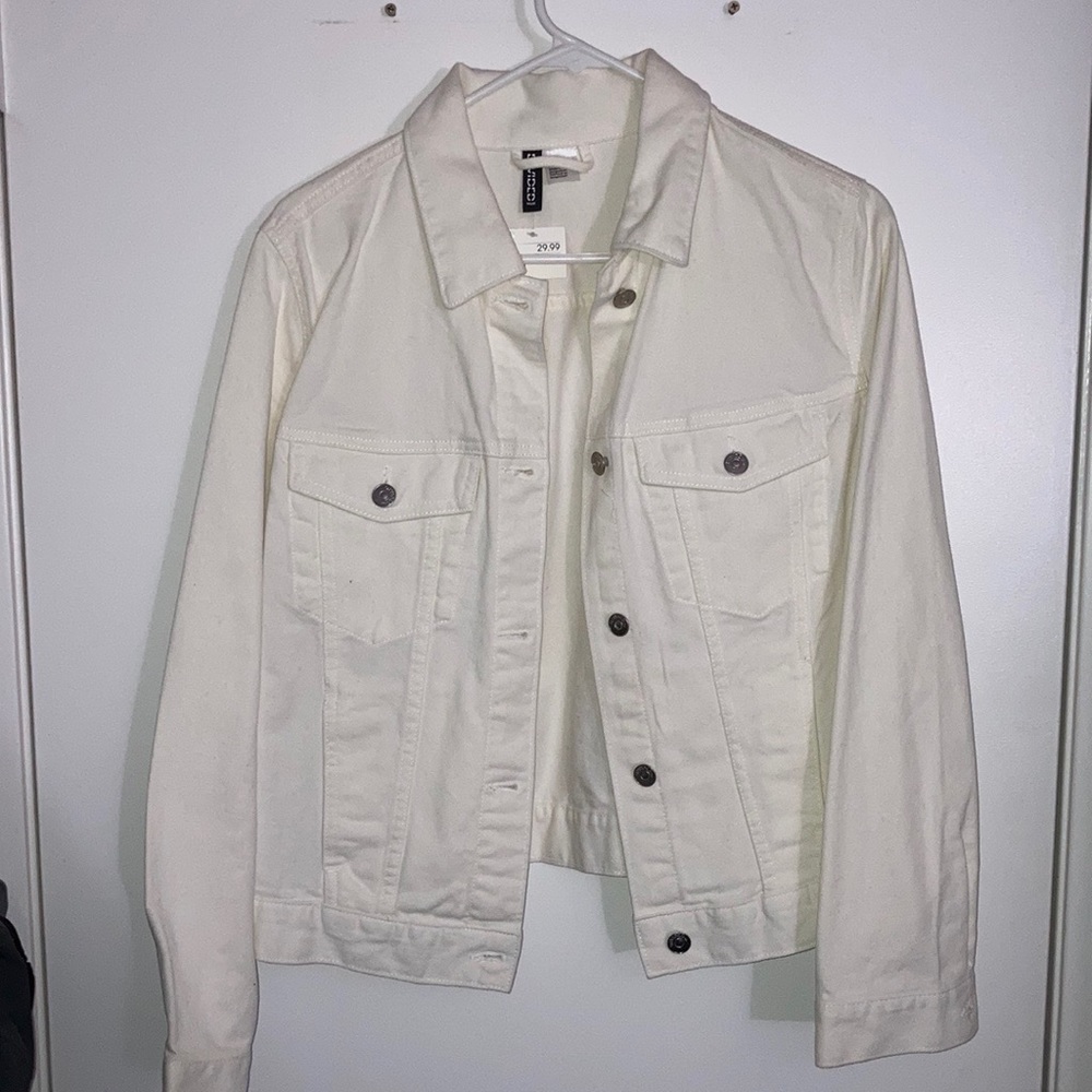 Brand new white jean jacket